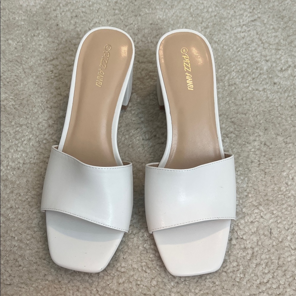 Elegant White Women's Mules
